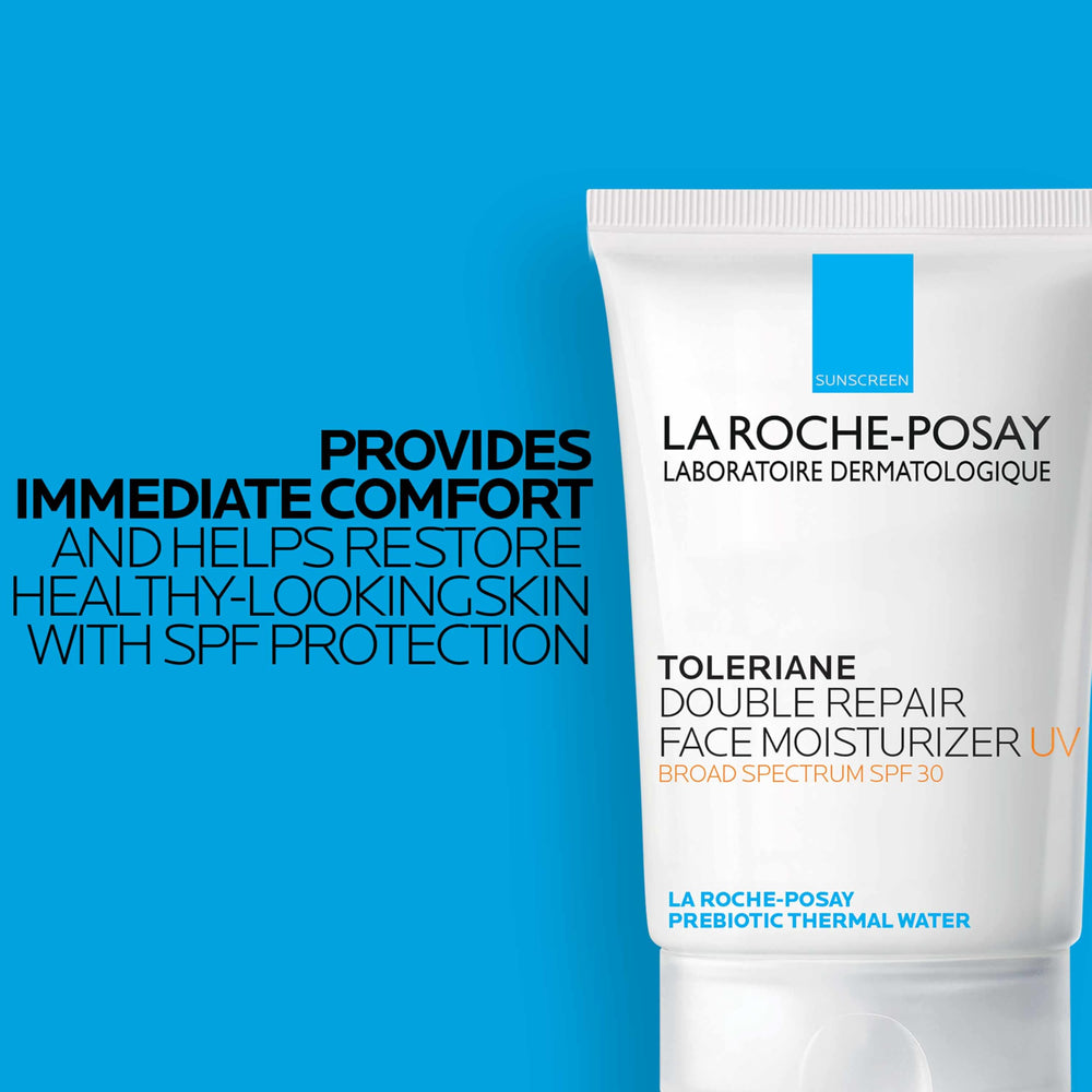 La Roche-Posay aplicación en rostro demostrando acabado no graso