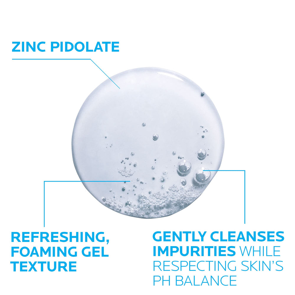 La Roche-Posay Effaclar aplicado en manos durante rutina de higiene facial diaria