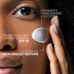 La Roche-Posay etiqueta del envase indicando SPF 30 y beneficios