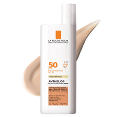La Roche-Posay front tube showing SPF 50 and tinted mineral formula benefit