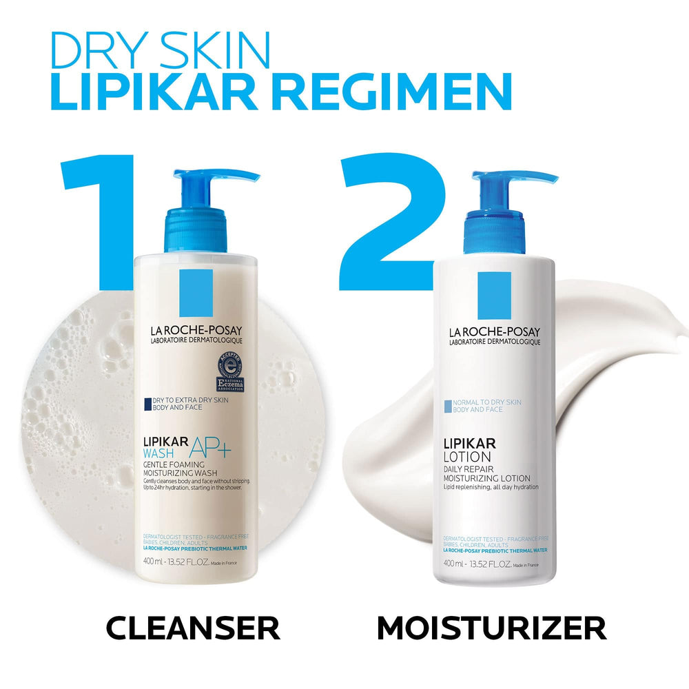 La Roche-Posay Lipikar in bathroom setting illustrating daily routine integration benefit