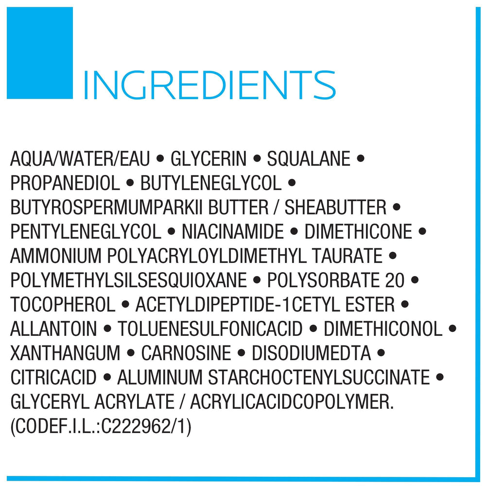La Roche-Posay placed on bathroom shelf in a nighttime routine setting for calm skin