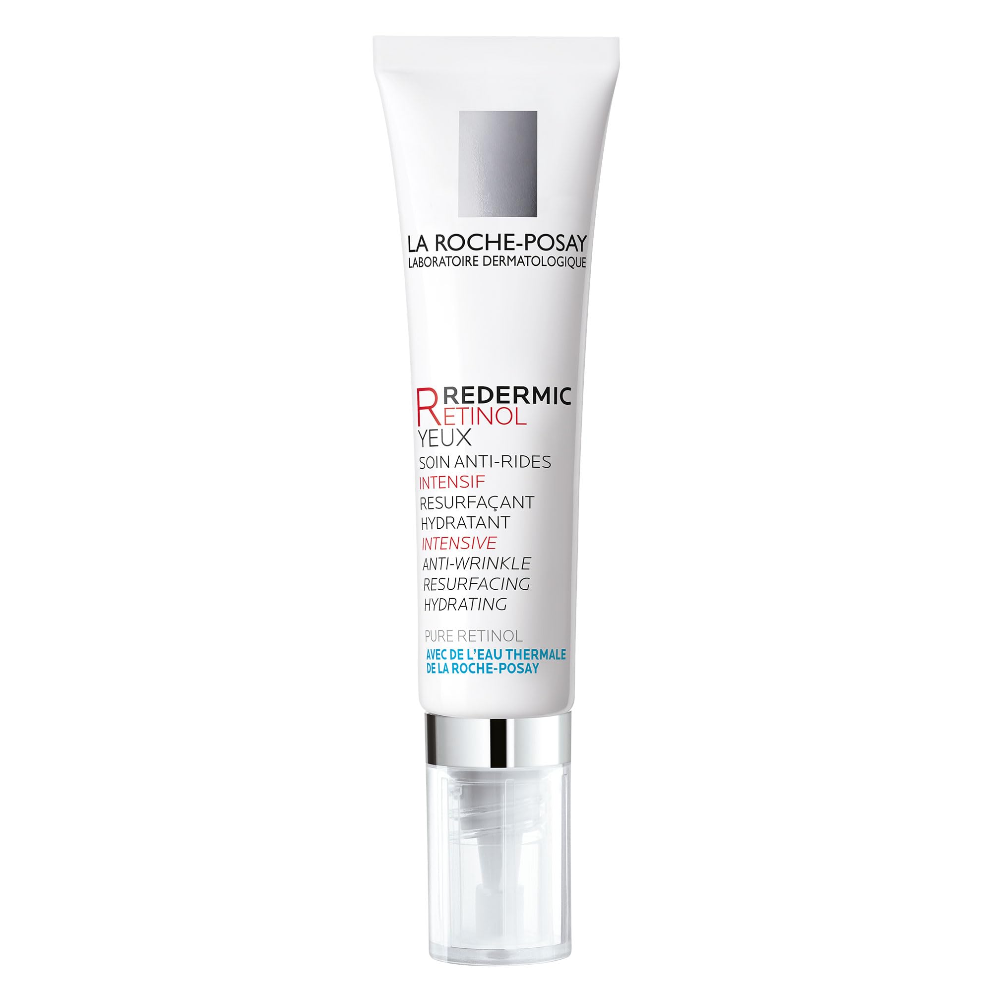 La Roche-Posay Redermic R frente del envase mostrando el tubo y branding, efecto profesional