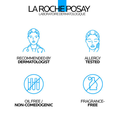 La Roche-Posay piel con acabado mate mostrando reducción de brillo