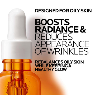 La Roche-Posay textura del sérum en gota mostrando absorción rápida