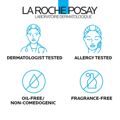 La Roche-Posay aplicando limpiador en manos para limpieza suave