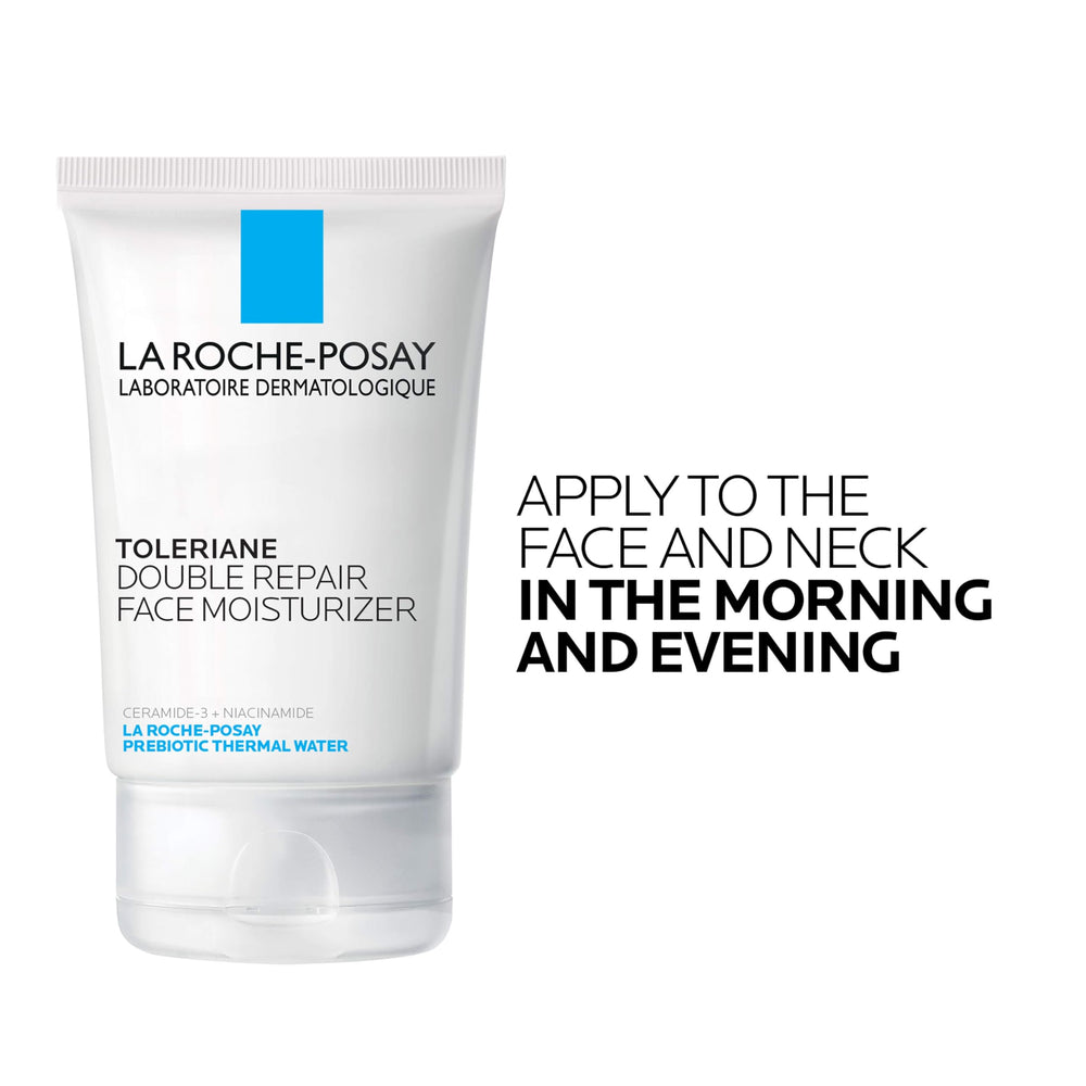 La Roche-Posay tamaño 3.38oz comparado con una mano para escala