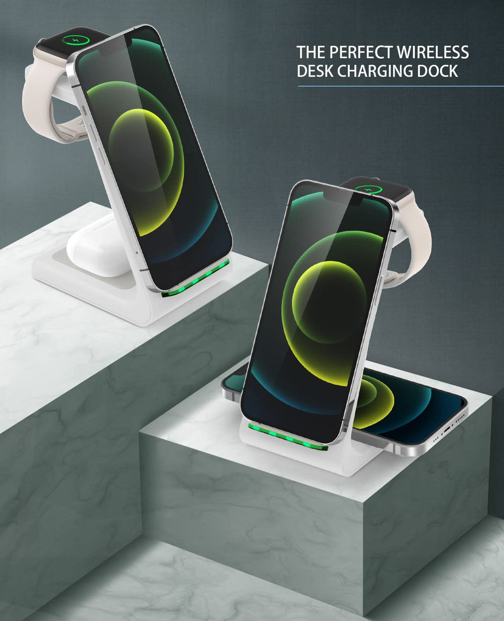 LABJOB lifestyle desk setup with multiple devices charging showing neat organization