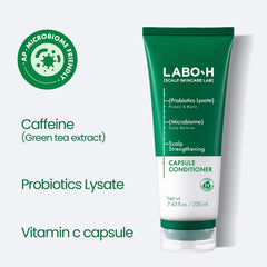LABO-H primer plano de aceite de romero y extractos, aporta brillo y fortaleza