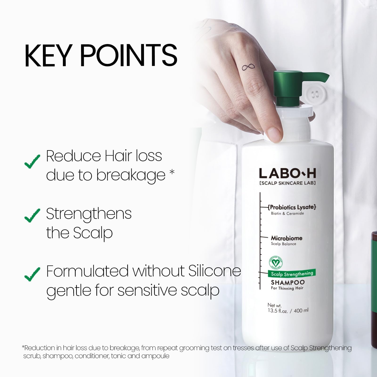 LABO-H ingredientes romero y biotina sobre fondo, resaltan nutrición natural