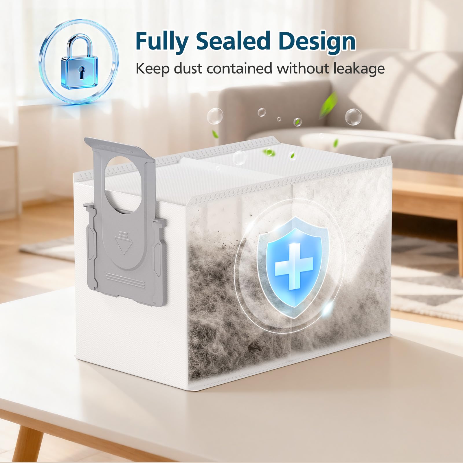 Lacvik primer plano de tela melt-blown que bloquea partículas finas