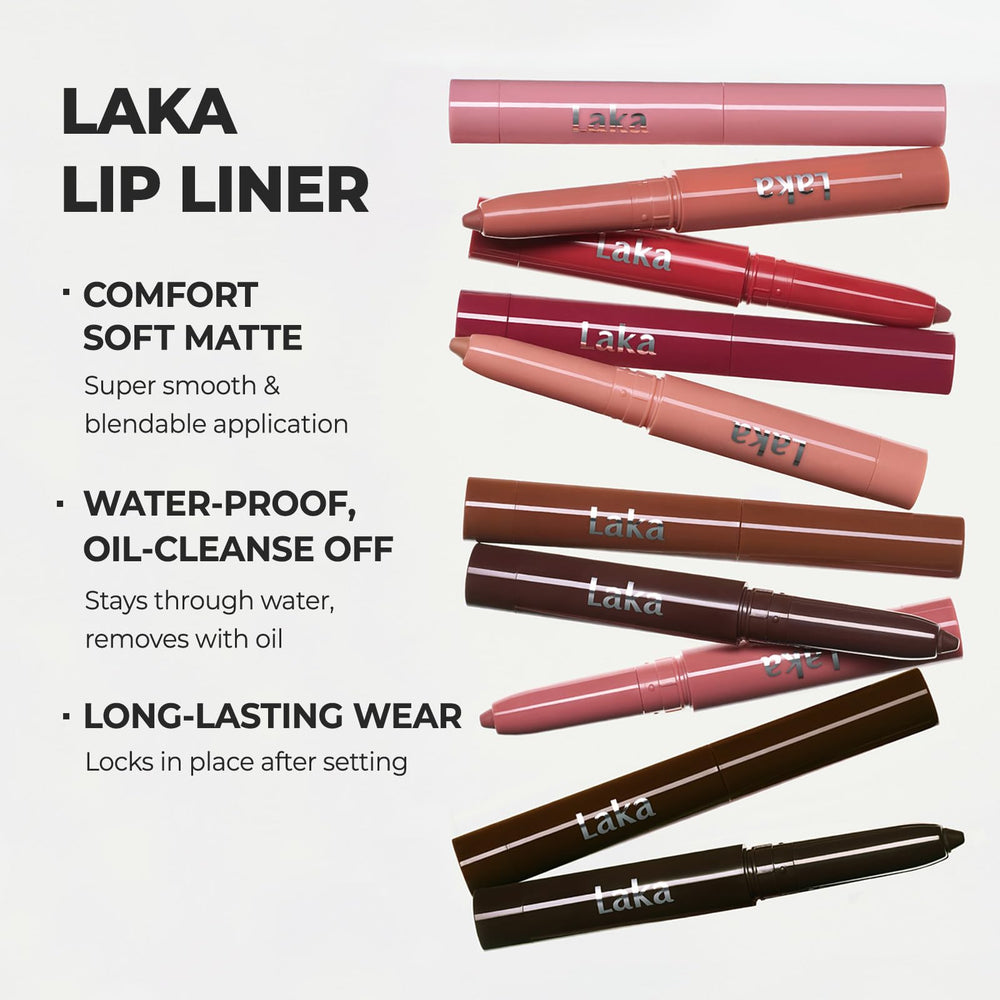 Laka aplicado en labios antes y después para ver definición y efecto natural
