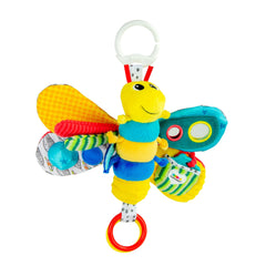 Lamaze Freddie vista frontal mostrando colores de alto contraste y forma amigable