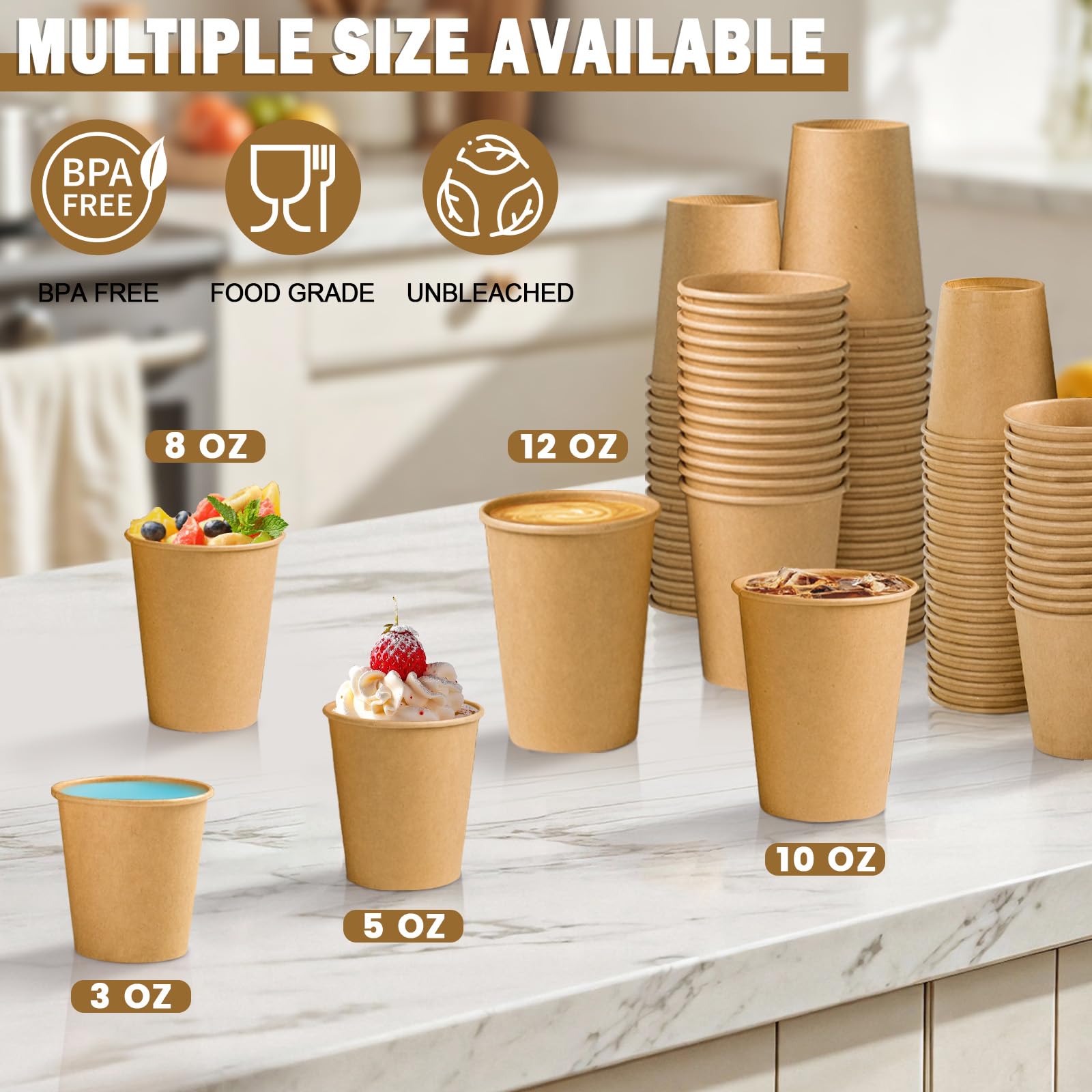 Lamosi comparación de tamaño 8 oz para visualización de escala