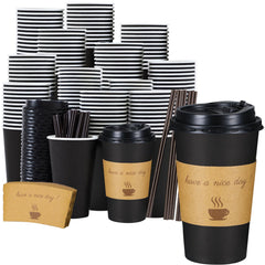 Lamosi vaso 16 oz frontal mostrando diseño y capacidad para servir bebidas calientes