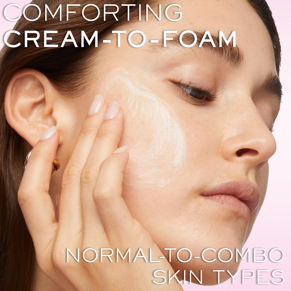 Lancôme creamy texture closeup showing rich mousse and nourishing ingredients