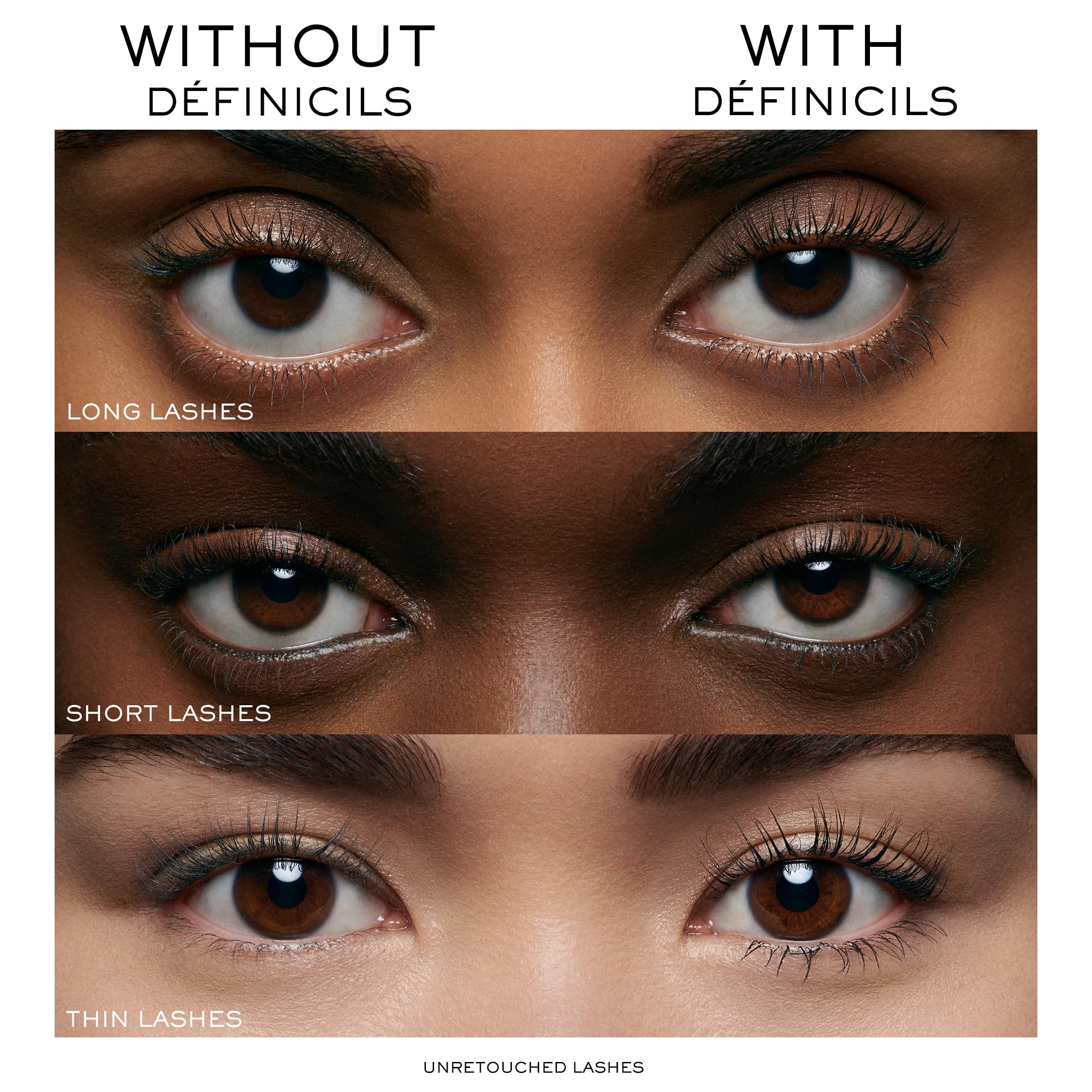 Lancôme Définicils comparativa antes y después para resultado visible