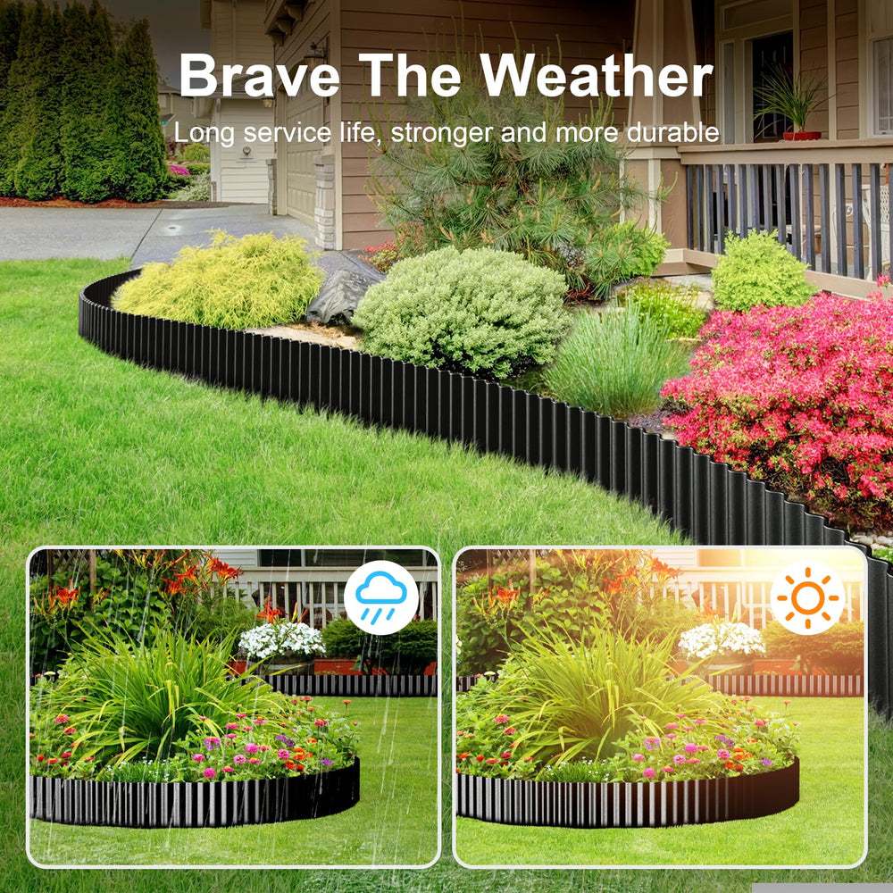 Land Guard edging beside measuring ruler illustrating 6 inch height and accurate sizing benefit