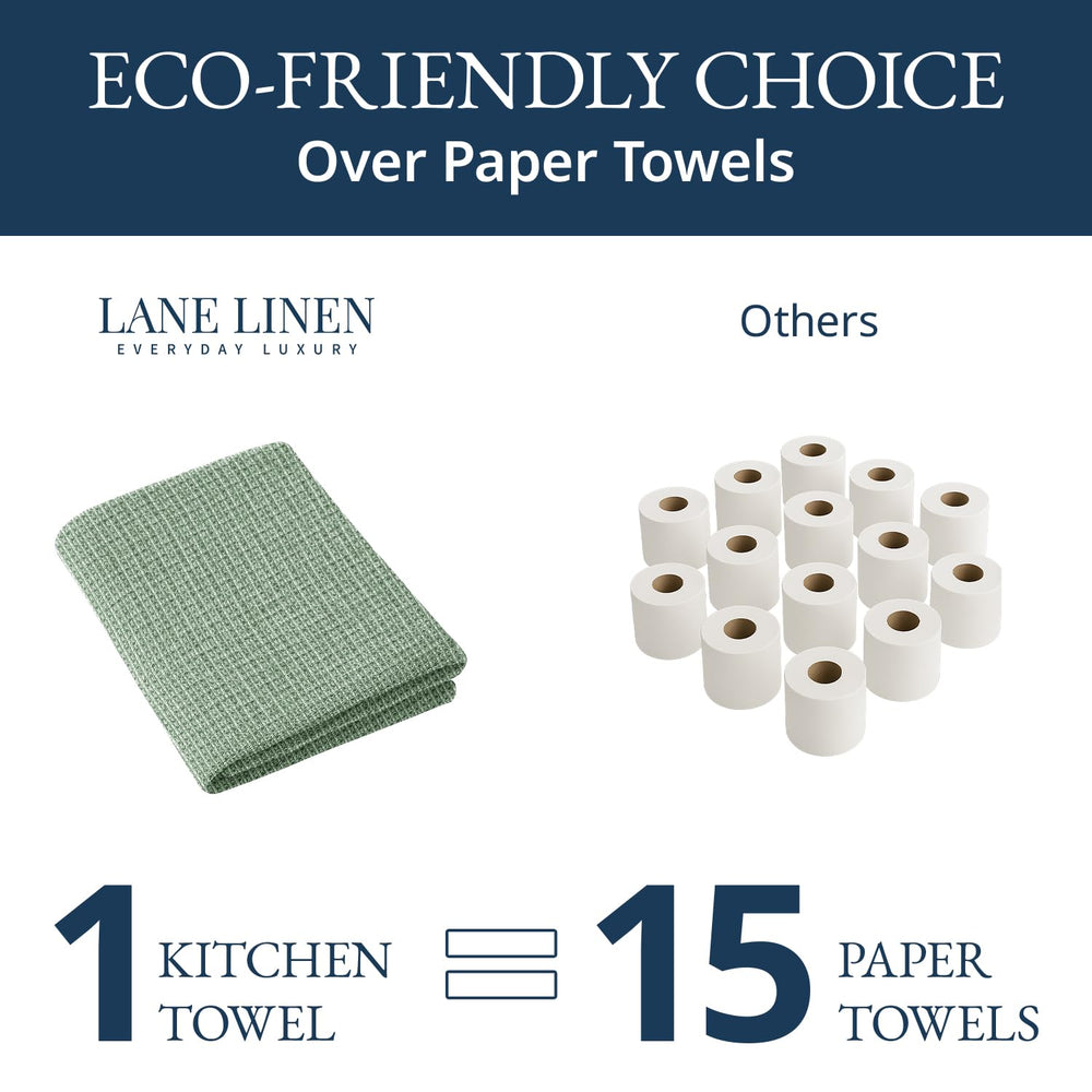LANE LINEN conjunto de paños en encimera oliva, combina con cocina moderna