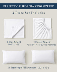 LANE LINEN flat sheet draped on bed demonstrating hotel-style look benefit