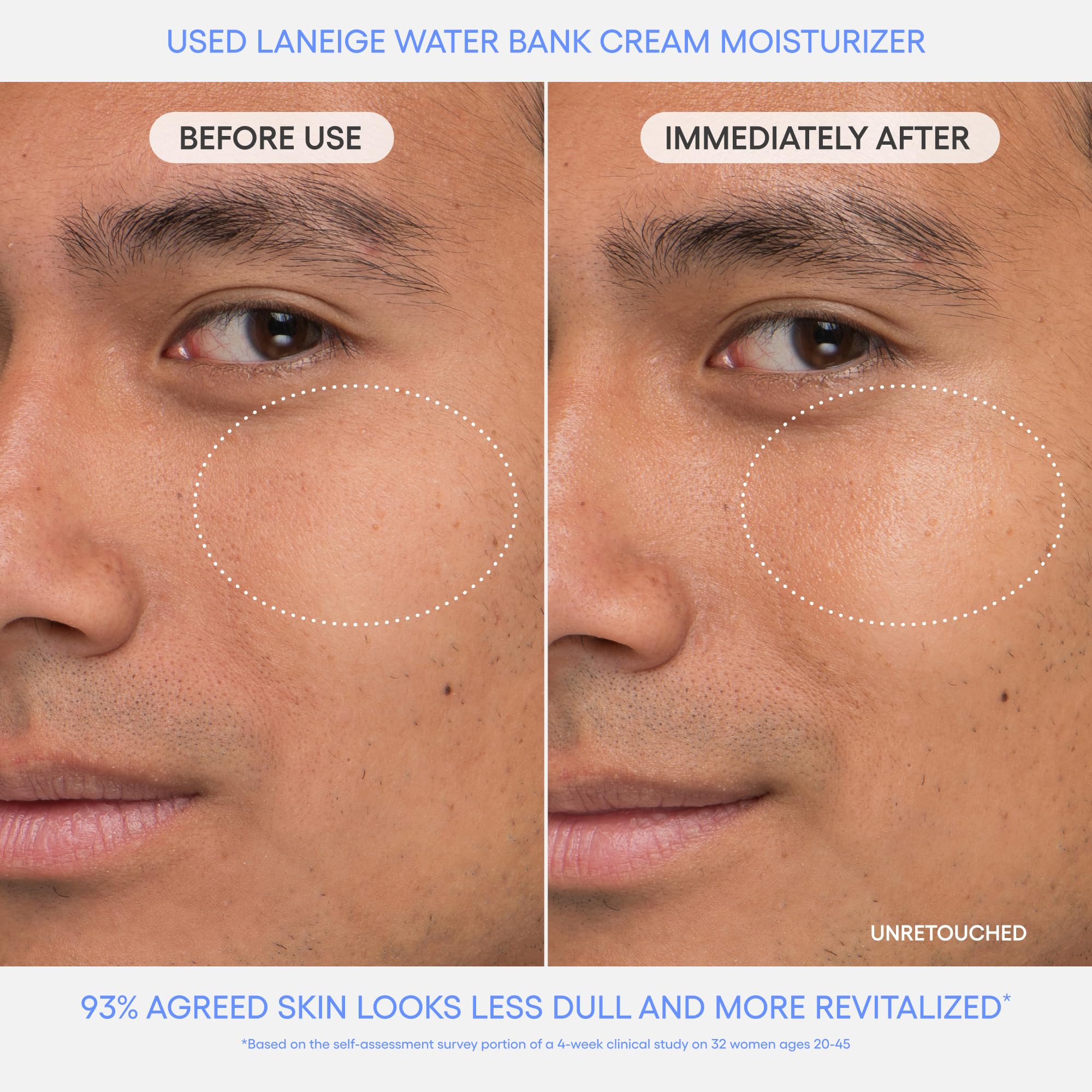 LANEIGE cream on hand demonstrating lightweight, fast-absorbing hydration