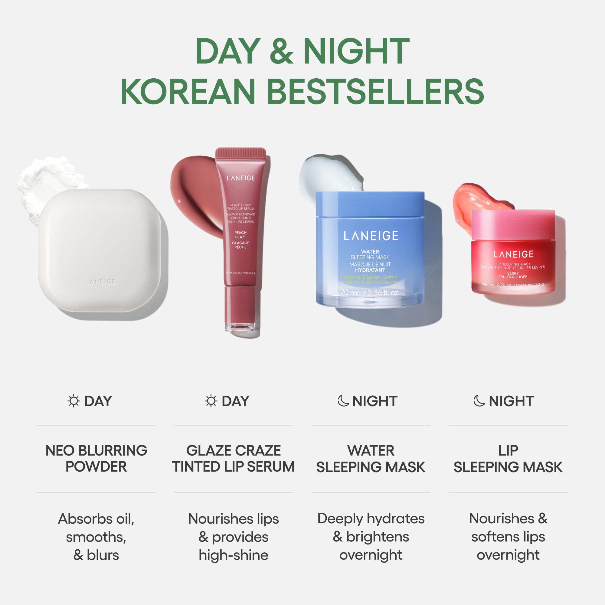 LANEIGE polvo en bolso para retoques rápidos y control de brillo