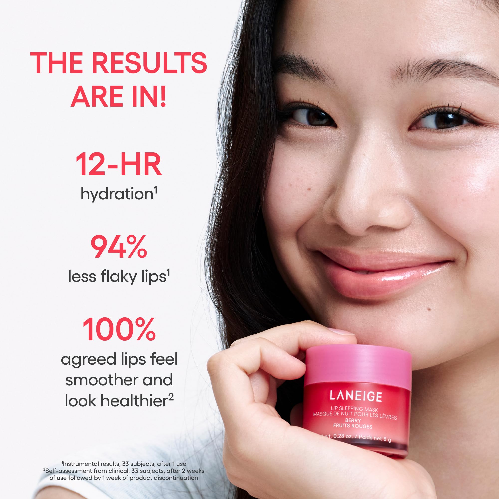 LANEIGE mascarilla labial comparación de tamaño para referencia práctica