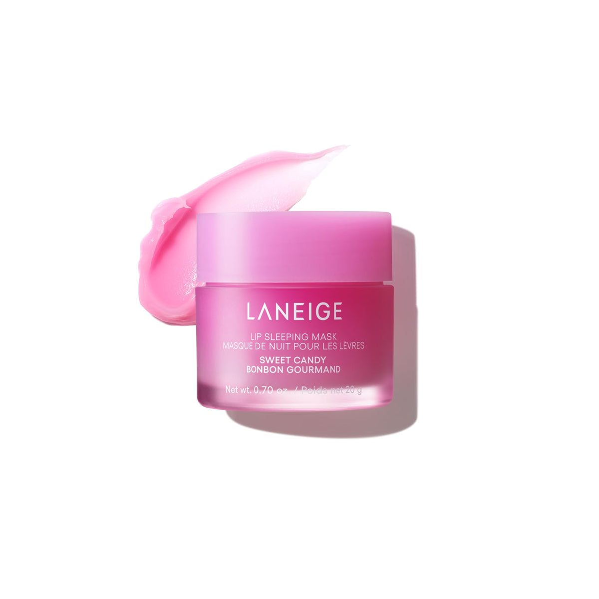LANEIGE mascarilla labial vista frontal, envase reconocible y beneficio hidratante
