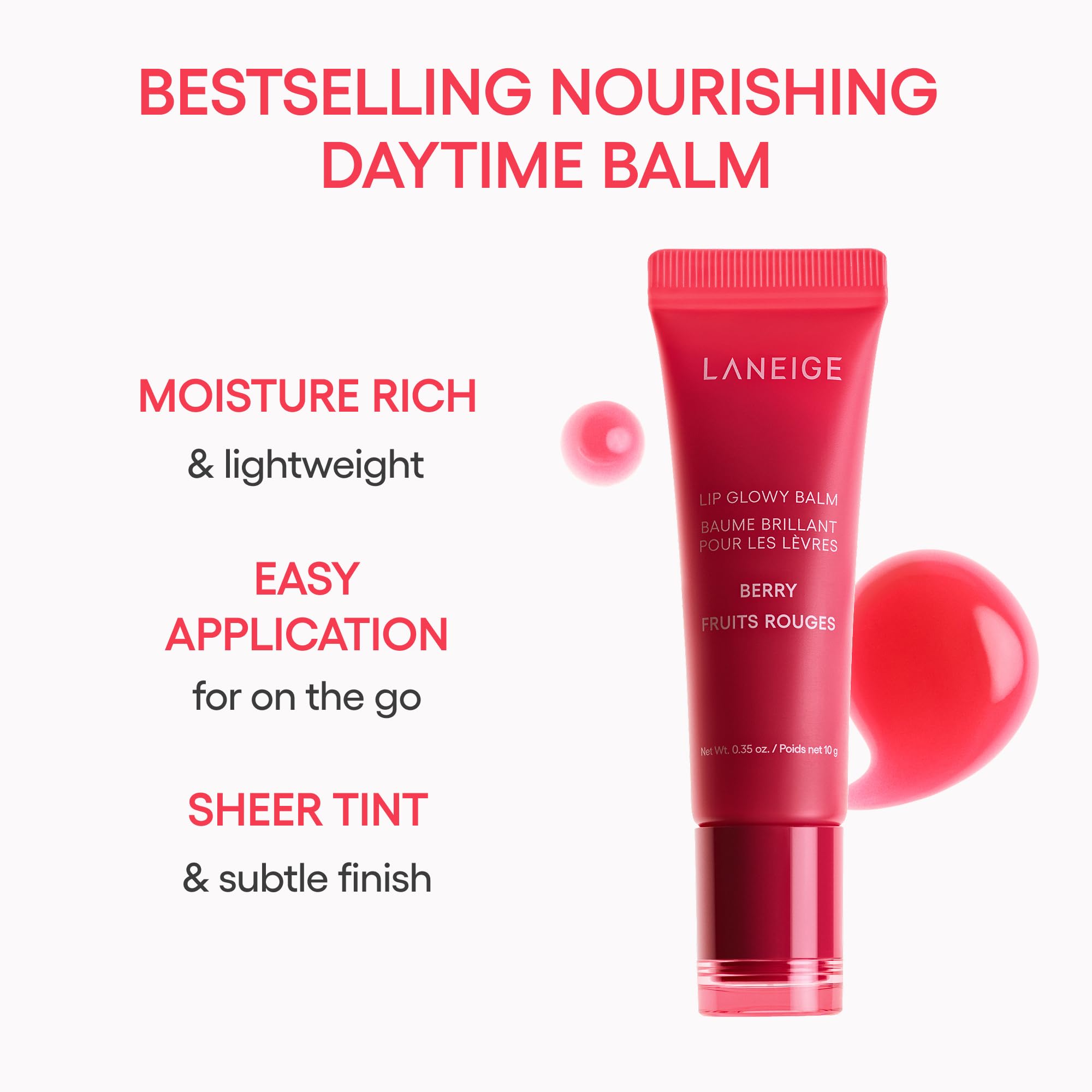 LANEIGE set en mano muestra tamaño real y portabilidad práctica