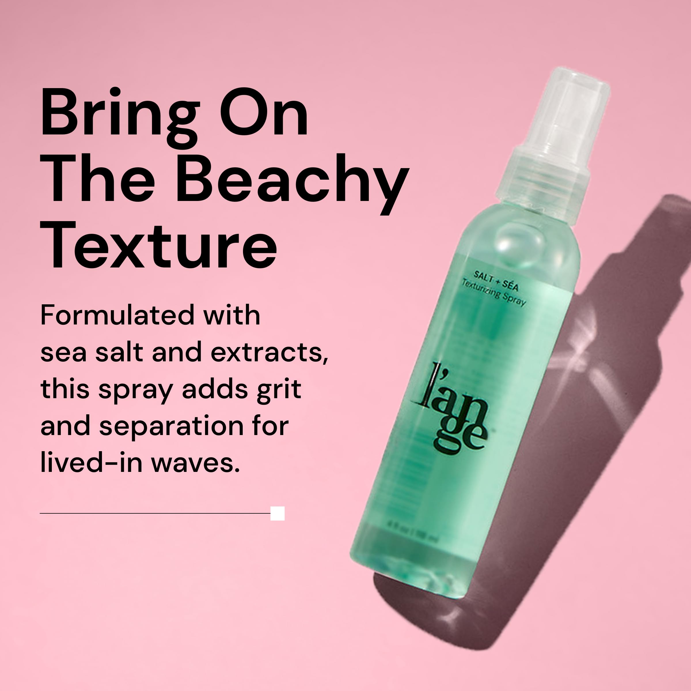 L'ANGE HAIR primer plano de la textura del spray para aplicación precisa