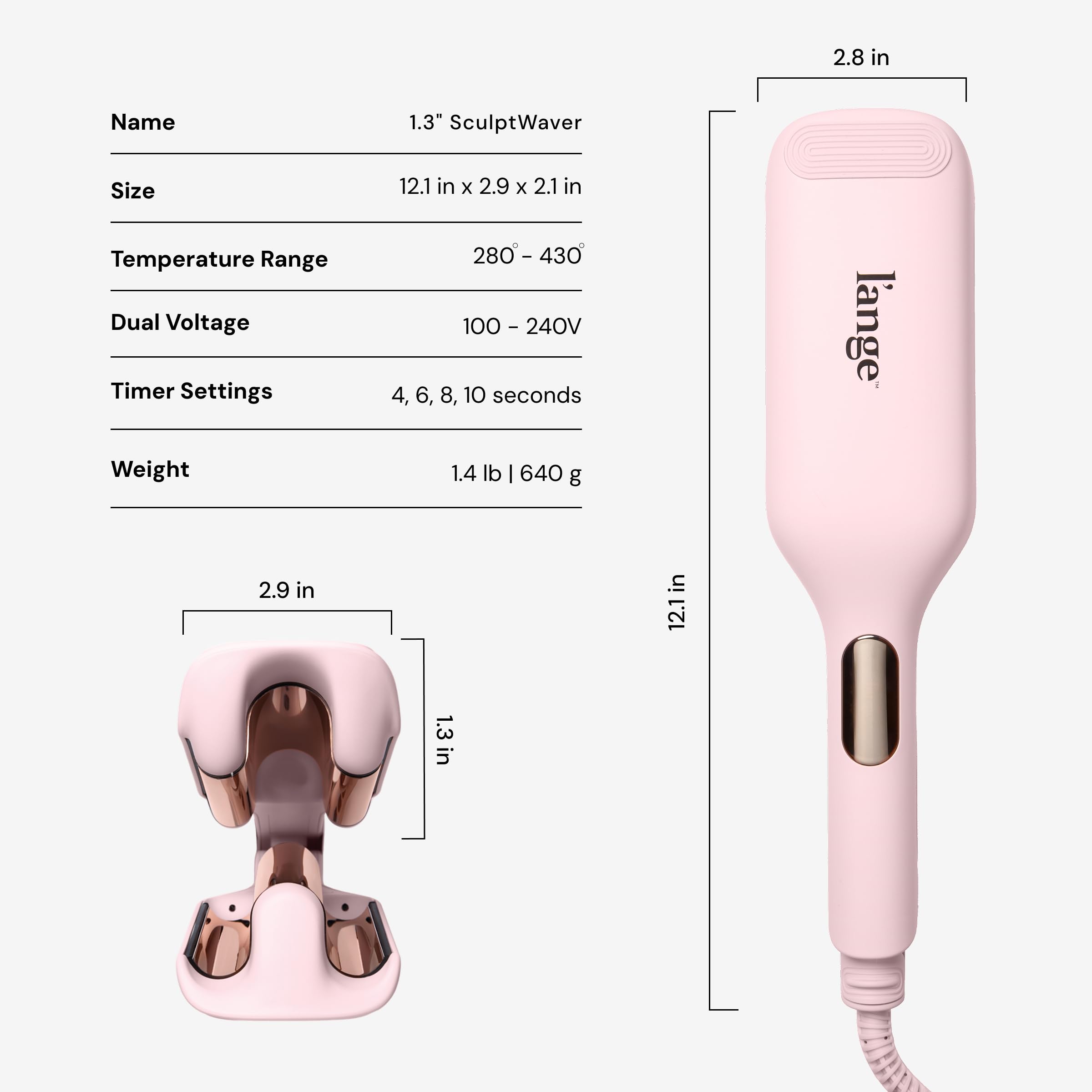 L'ANGE HAIR botones de calor mostrando 5 niveles para distintos cabellos