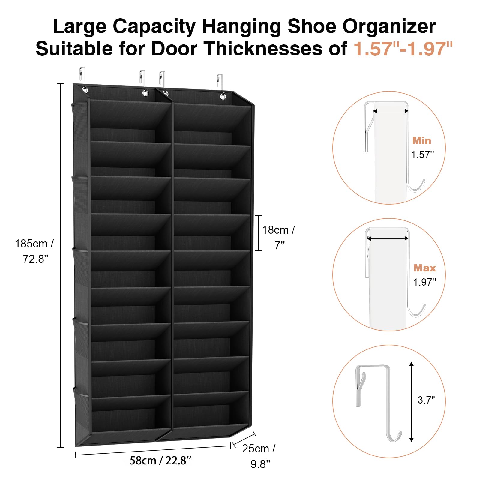 LANTEFUL organizador en uso en armario, mantiene zapatos ordenados