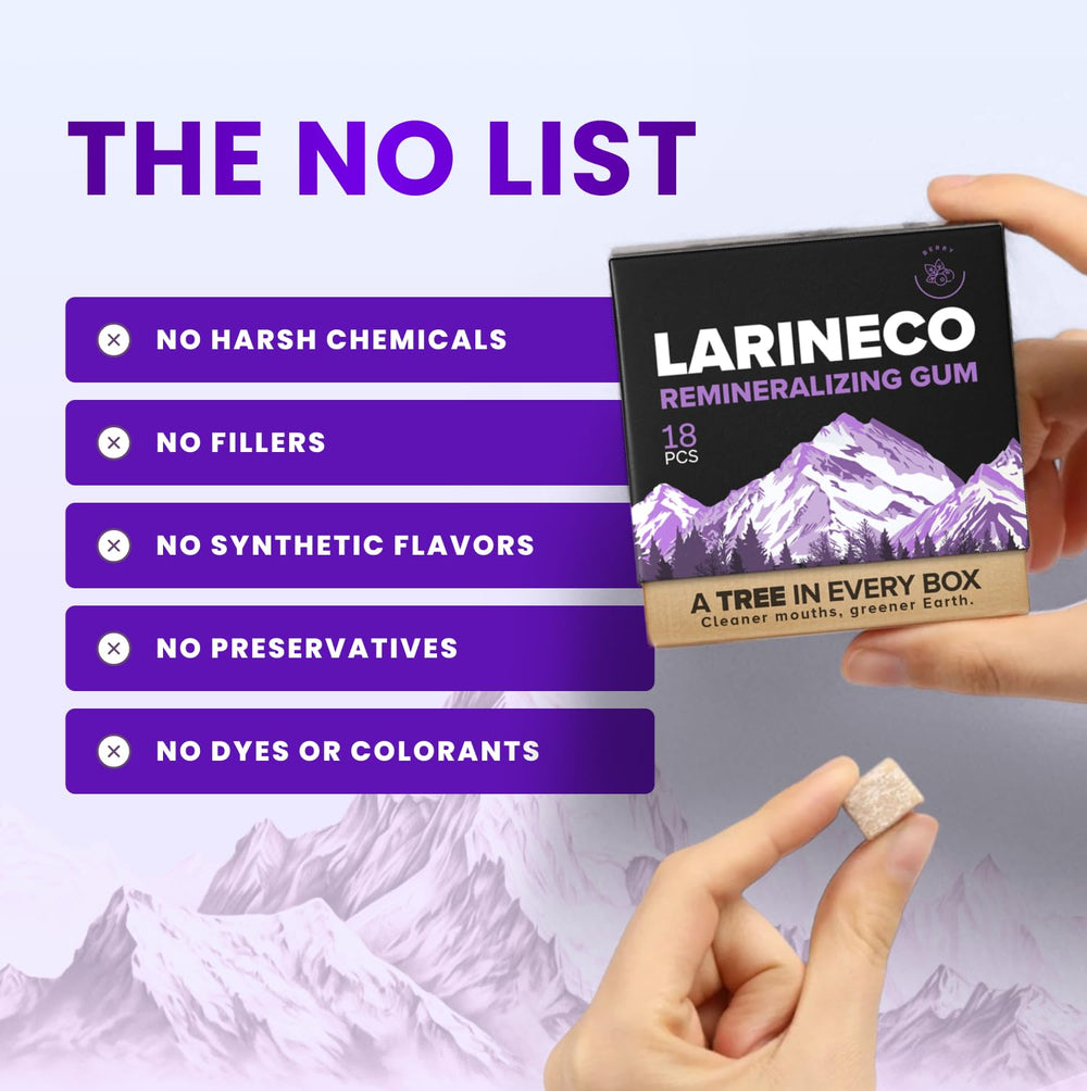 Larine co chicle base ingredient visual demonstrating biodegradable gum base
