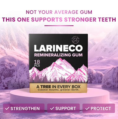 Larine co close-up foil wrapper highlighting single-piece convenience