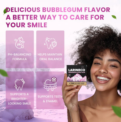 Larine co ingredients label displaying hydroxyapatite and xylitol benefits