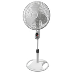 Lasko vista frontal controles electrónicos y velocidad visible, comodidad inmediata