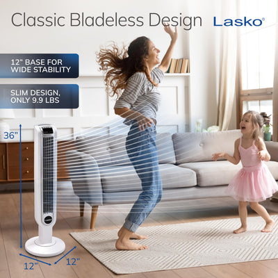 Lasko top controls and display for easy operation and quick setting changes