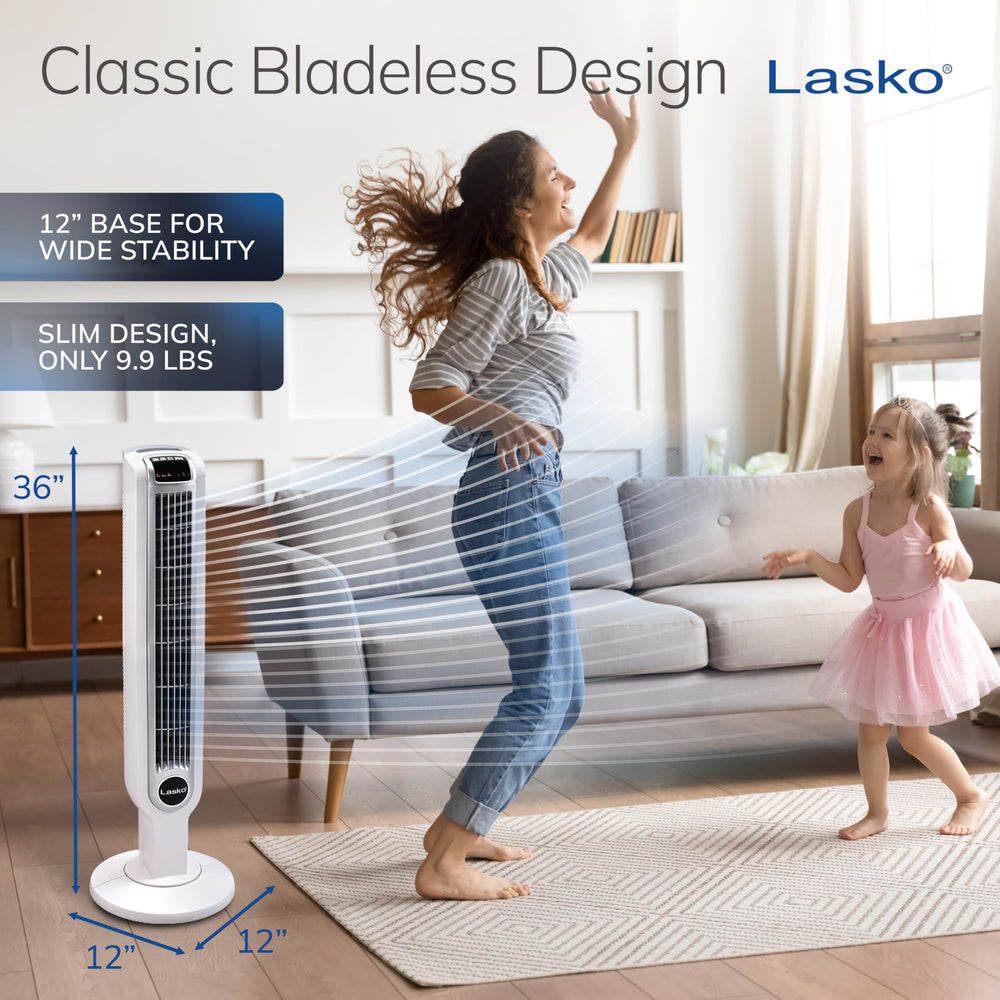 Lasko top controls and display for easy operation and quick setting changes