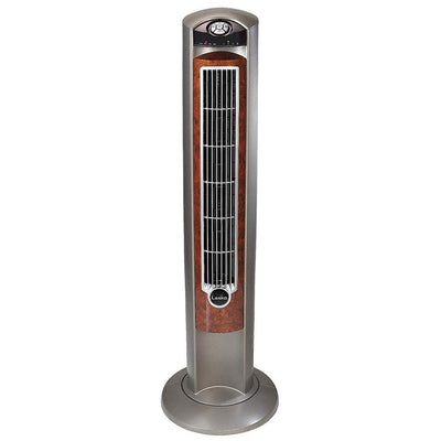 Lasko tower fan remote and controls highlighting easy, convenient operation