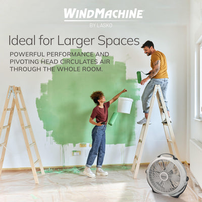 Lasko Wind Machine speeding-dry paint in a workshop for efficient drying
