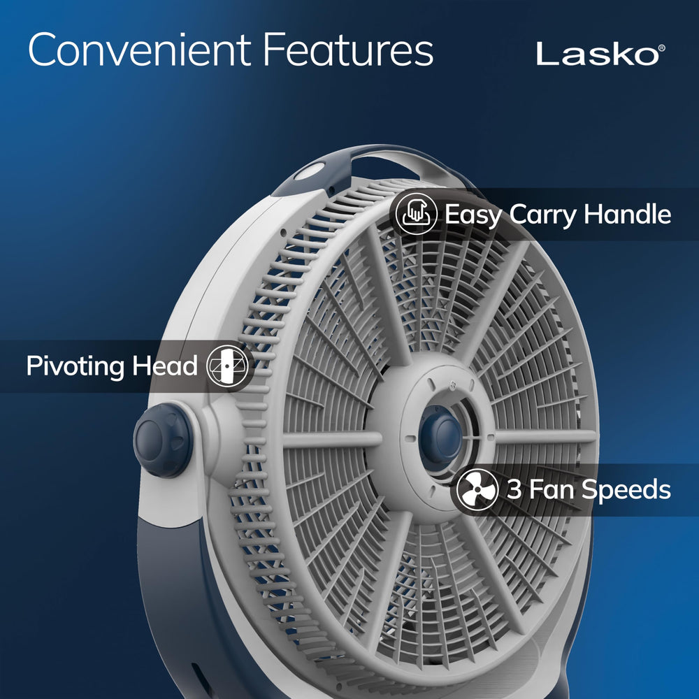 Lasko Wind Machine pivoting head angled upward for directed ceiling airflow