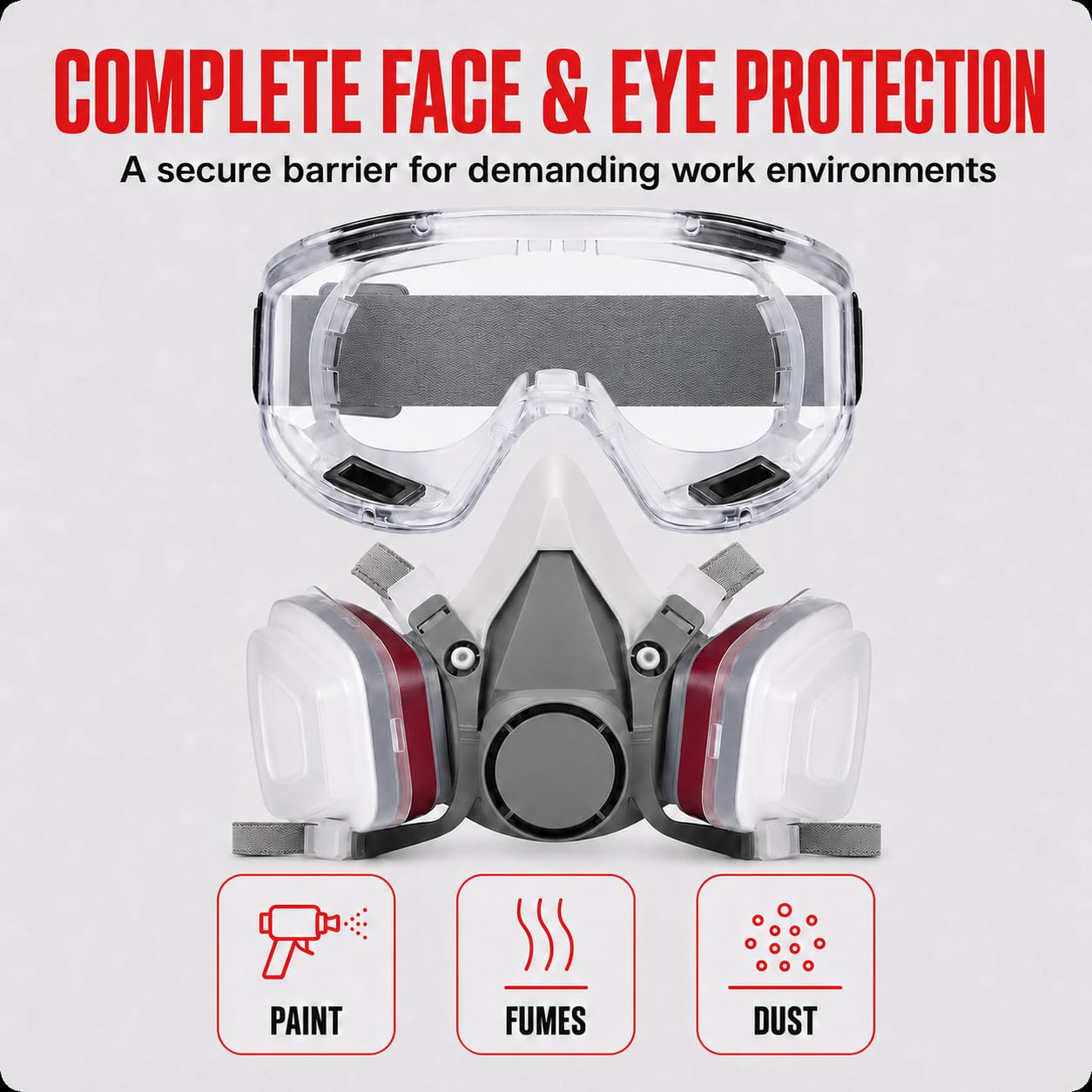 LAUCO gafas de seguridad en primer plano protegiendo ojos contra salpicaduras