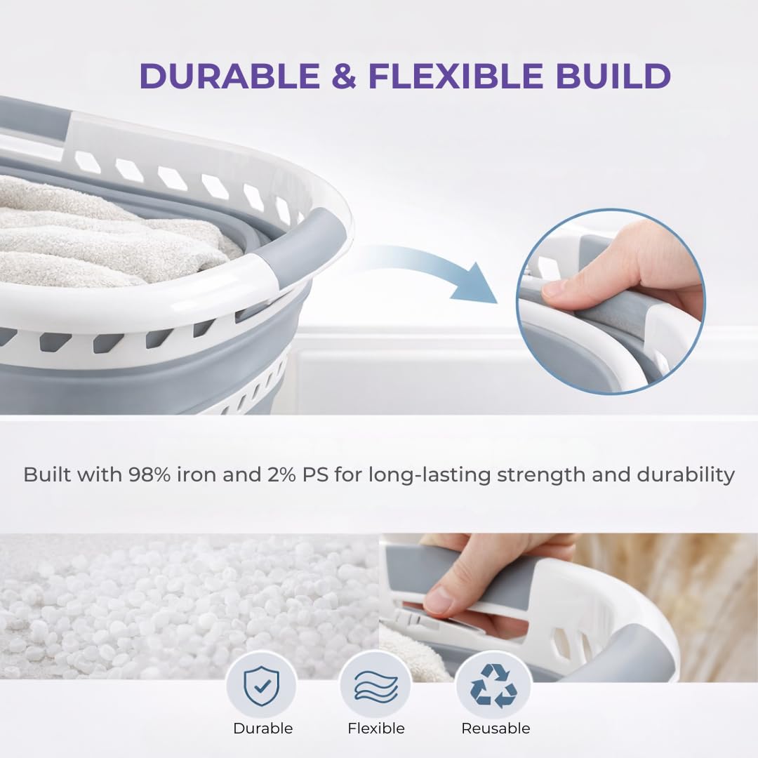 Laundry 360 cesta plegada bajo la cama, almacenamiento eficiente