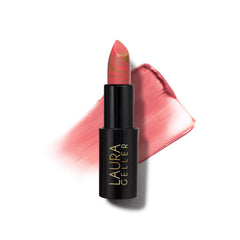 LAURA GELLER frontal del envase mostrando color Strawberry Toffee y beneficio hidratante