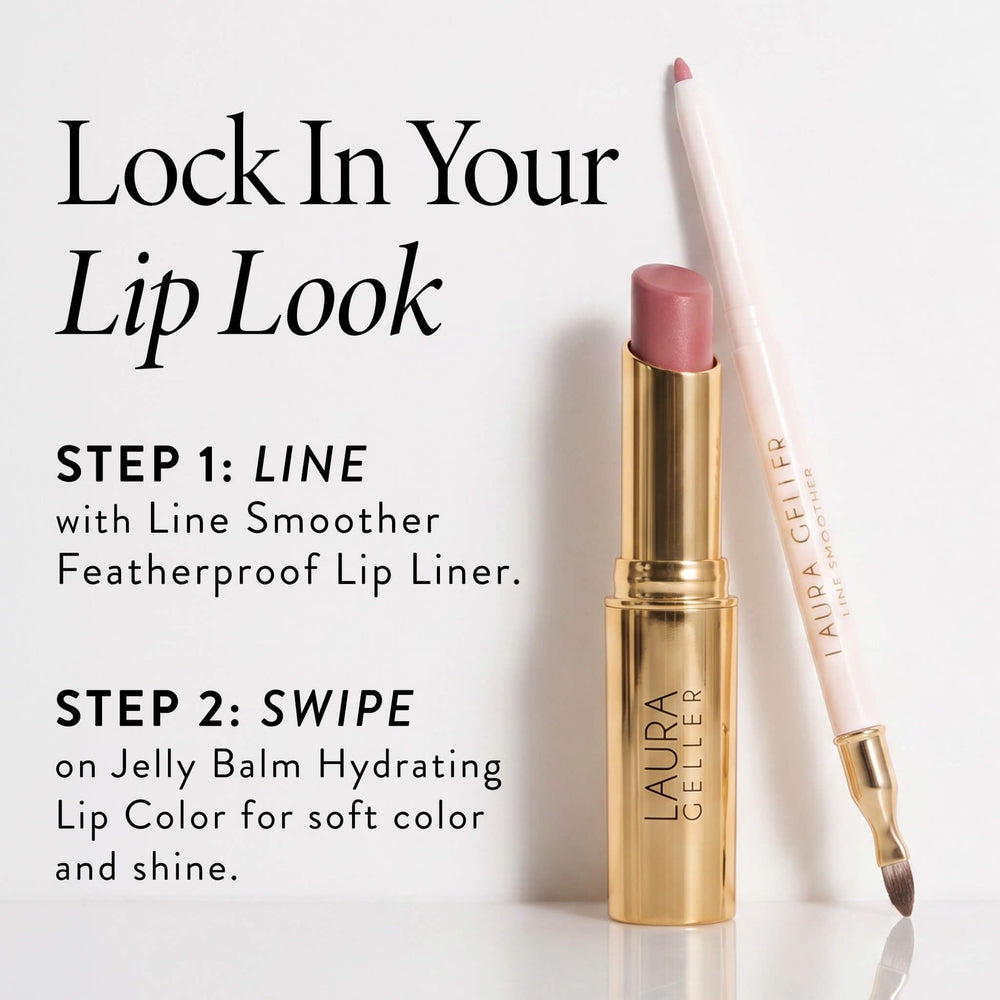 LAURA GELLER label closeup showing ingredients squalane and vitamin E benefits