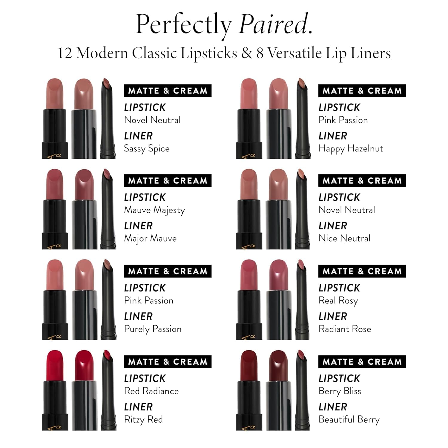 LAURA GELLER Major Mauve combinado con Modern Classic Lipstick, coordinación perfecta
