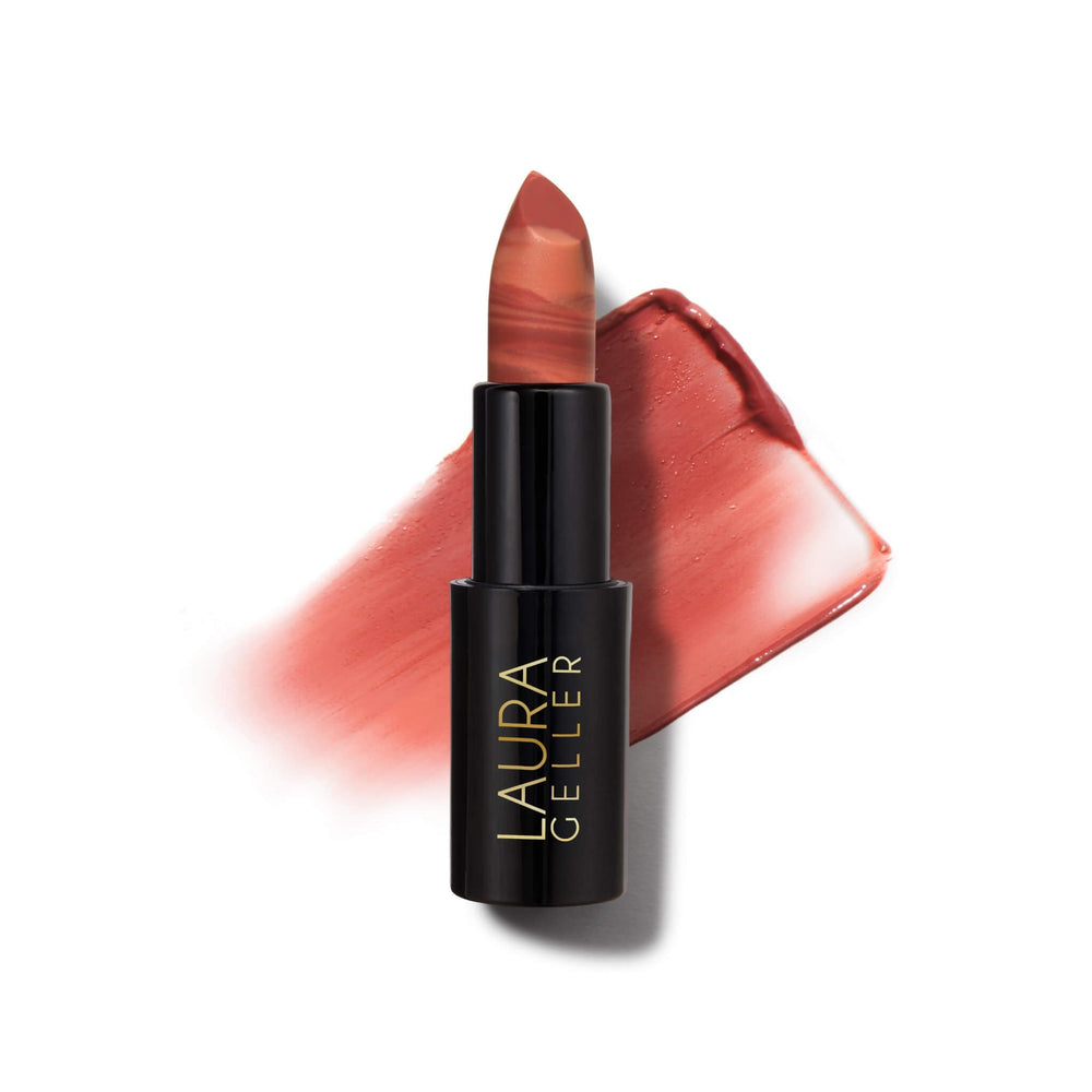 LAURA GELLER vista frontal del labial Peach Bellini mostrando color y diseño