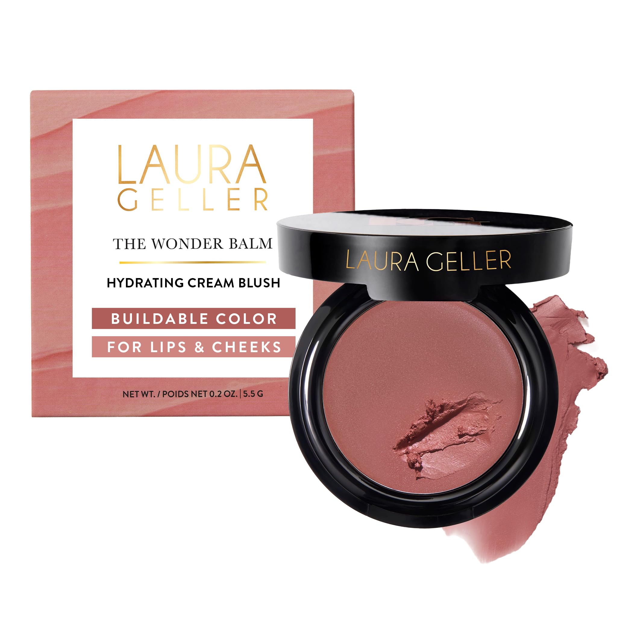 LAURA GELLER frontal del envase mostrando diseño y tono rosado