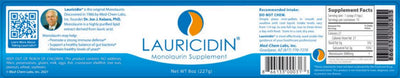 Lauricidin etiqueta nutricional visible, información completa y transparente