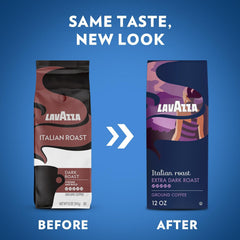 Lavazza bolsa individual en primer plano mostrando diseño y información
